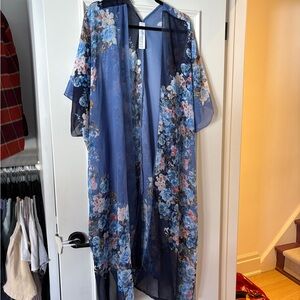 Floral Sheer Kimono/Beach Cover Up